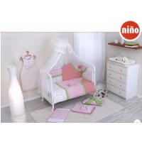 Nino - Lenjerie Patut 6+1 FRUTA Pink